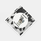 Schwarzweiß Serviette (Ecke)