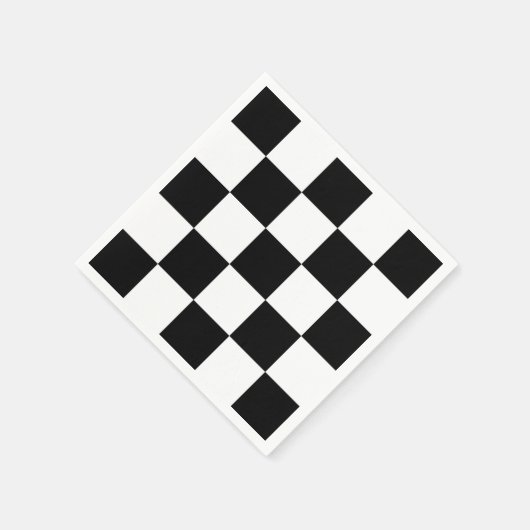 Schwarzweiß Serviette (Ecke)