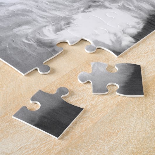Schwarzweiss-Shih--Tzuwelpe Puzzle (Seite)