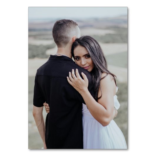 Schwarzweiß-Skript-Foto Tischnummer (Rückseite)