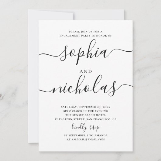 Schwarzweiß-Skripterversand Einladung (Vorderseite)