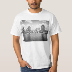 Schwarzweiss-Skyline T-Shirt