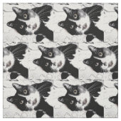 Schwarzweiss-Smokings-Katzen-Gewebe Stoff (Muster)