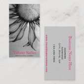 Schwarzweiss-Sonnenblume Visitenkarte (Vorne/Hinten)