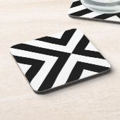 Schwarzweiss-Sparren Getränkeuntersetzer (Linke Seite)