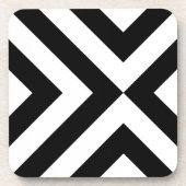 Schwarzweiss-Sparren Getränkeuntersetzer (Vorderseite)