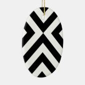 Schwarzweiss-Sparren Keramik Ornament (Rechts)