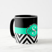 Schwarzweiss-Sparren Tasse (Vorderseite Links)
