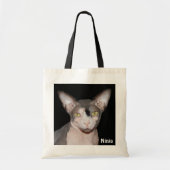 Schwarzweiss-Sphynx Katze der Taschen-| Tragetasche (Vorne)