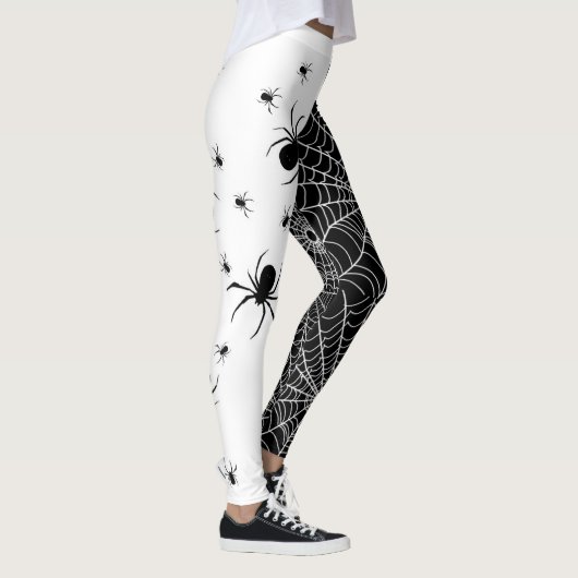 Schwarzweiss-Spinne Leggings (Rechts)