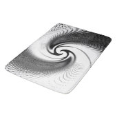 Schwarzweiss-Spirale Badematte (Schrägansicht)