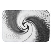 Schwarzweiss-Spirale Badematte (Vorderseite)