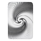 Schwarzweiss-Spirale Badematte (Vorderseite Vertikal)
