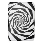 Schwarzweiss-Spirale Badematte (Vorderseite Vertikal)