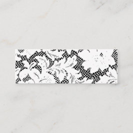 Schwarzweiss-Spitze-dünne Visitenkarte-Schablone Mini Visitenkarte