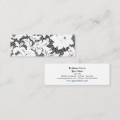 Schwarzweiss-Spitze-dünne Visitenkarte-Schablone Mini Visitenkarte (Vorne/Hinten)
