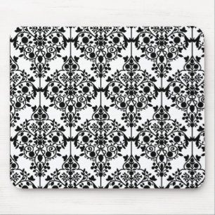 Schwarzweiss-Spitze-Tapete Mousepad