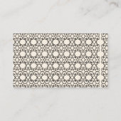 Schwarzweiss-Spitze-Visitenkarte Visitenkarte (Rückseite)