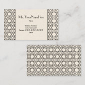 Schwarzweiss-Spitze-Visitenkarte Visitenkarte (Vorne/Hinten)