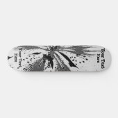 Schwarzweiss spritzt abstrakte Straßenkunstart Skateboard (Horizontal)