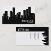 Schwarzweiss-Stadtbild Visitenkarte (Vorne/Hinten)