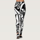 Schwarzweiss-Stammes- Leggings (Rückseite)