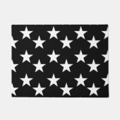 Schwarzweiss-Stern-Druck-Fußmatte Fußmatte (Vorderseite)