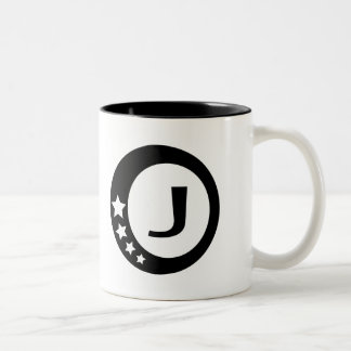 Schwarzweiss-Stern-Sammlung Zweifarbige Tasse