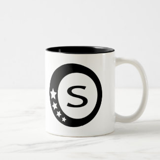 Schwarzweiss-Stern-Sammlung Zweifarbige Tasse