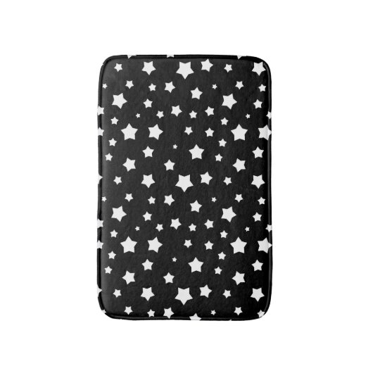 Schwarzweiss-Sternchen-Vereinbarung Badematte (Vorderseite Vertikal)