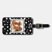 Schwarzweiss-Sternchen-Vereinbarung des Gepäckanhänger (Vorderseite horizontal)