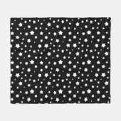 Schwarzweiss-Sternchen-Vereinbarung Fleecedecke (Vorderseite (Horizontal))