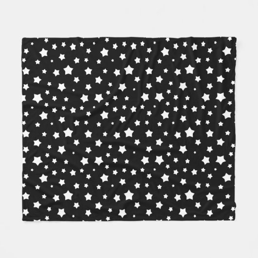 Schwarzweiss-Sternchen-Vereinbarung Fleecedecke (Vorderseite (Horizontal))
