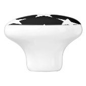 Schwarzweiss-Sternchen-Vereinbarung Keramik-Griffe Keramikknauf (Seitenansicht)