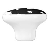 Schwarzweiss-Sternchen-Vereinbarung Keramikknauf (Seitenansicht)