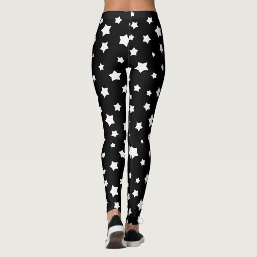 Schwarzweiss-Sternchen-Vereinbarung Leggings (Rückseite)