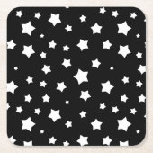 Schwarzweiss-Sternchen-Vereinbarung Rechteckiger Pappuntersetzer (Vorderseite)