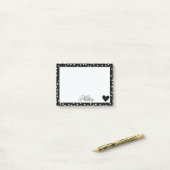 Schwarzweiss-Sterne Post-it Klebezettel (Auf Schreibtisch)