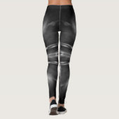 Schwarzweiß-Sternexplosion Leggings (Rückseite)