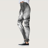 Schwarzweiß-Sternexplosion Leggings (Links)