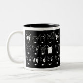 Schwarzweiss-Stier-Terrier-Tasse (Multibull Linie) Zweifarbige Tasse (Links)
