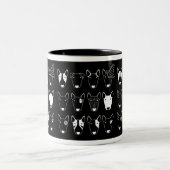 Schwarzweiss-Stier-Terrier-Tasse (Multibull Linie) Zweifarbige Tasse (Mittel)