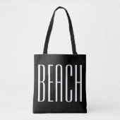 Schwarzweiss-Strand-Tasche Tasche (Vorderseite)