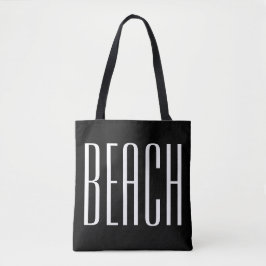 Schwarzweiss-Strand-Tasche Tasche