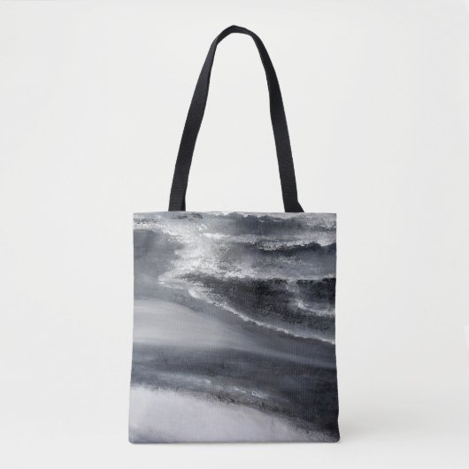 Schwarzweiss-Strand-Taschen-Tasche Tasche (Vorderseite)