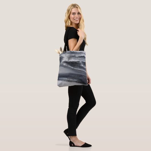 Schwarzweiss-Strand-Taschen-Tasche Tasche (Am Model)
