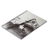 Schwarzweiss-Straßenschild Notizblock (Linke Seite)