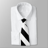 Schwarzweiss-Streifen, diagonal Krawatte (Gebunden)
