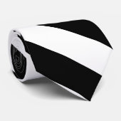 Schwarzweiss-Streifen, diagonal Krawatte (Gerollt)