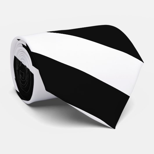 Schwarzweiss-Streifen, diagonal Krawatte (Gerollt)